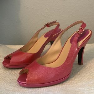 Cole Haan Pink Peep Toe Heels